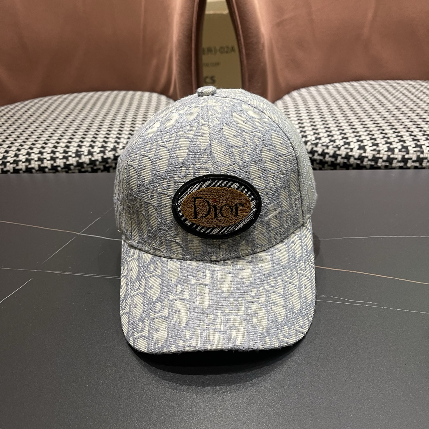 Dior(迪奥)新款原单棒球帽， Dior老花，复古韵味十足，专柜断货热门，1:1开模订制，原版帆布料纯