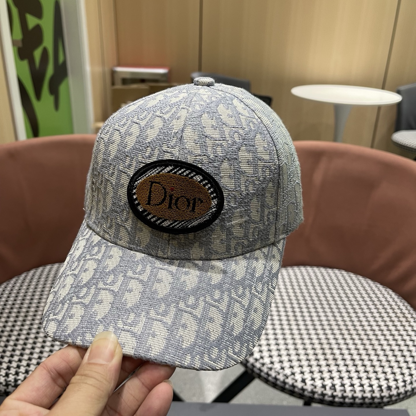 Dior(迪奥)新款原单棒球帽， Dior老花，复古韵味十足，专柜断货热门，1:1开模订制，原版帆布料纯