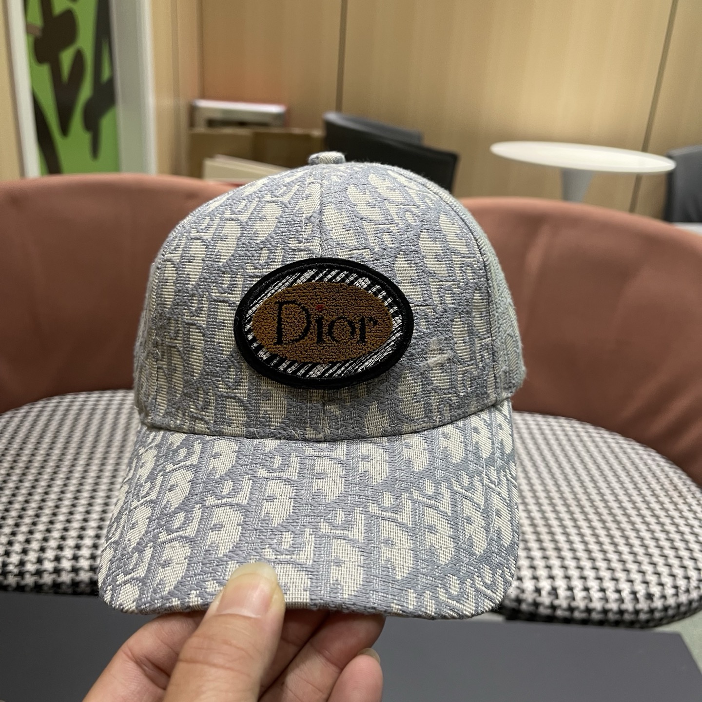 Dior(迪奥)新款原单棒球帽， Dior老花，复古韵味十足，专柜断货热门，1:1开模订制，原版帆布料纯