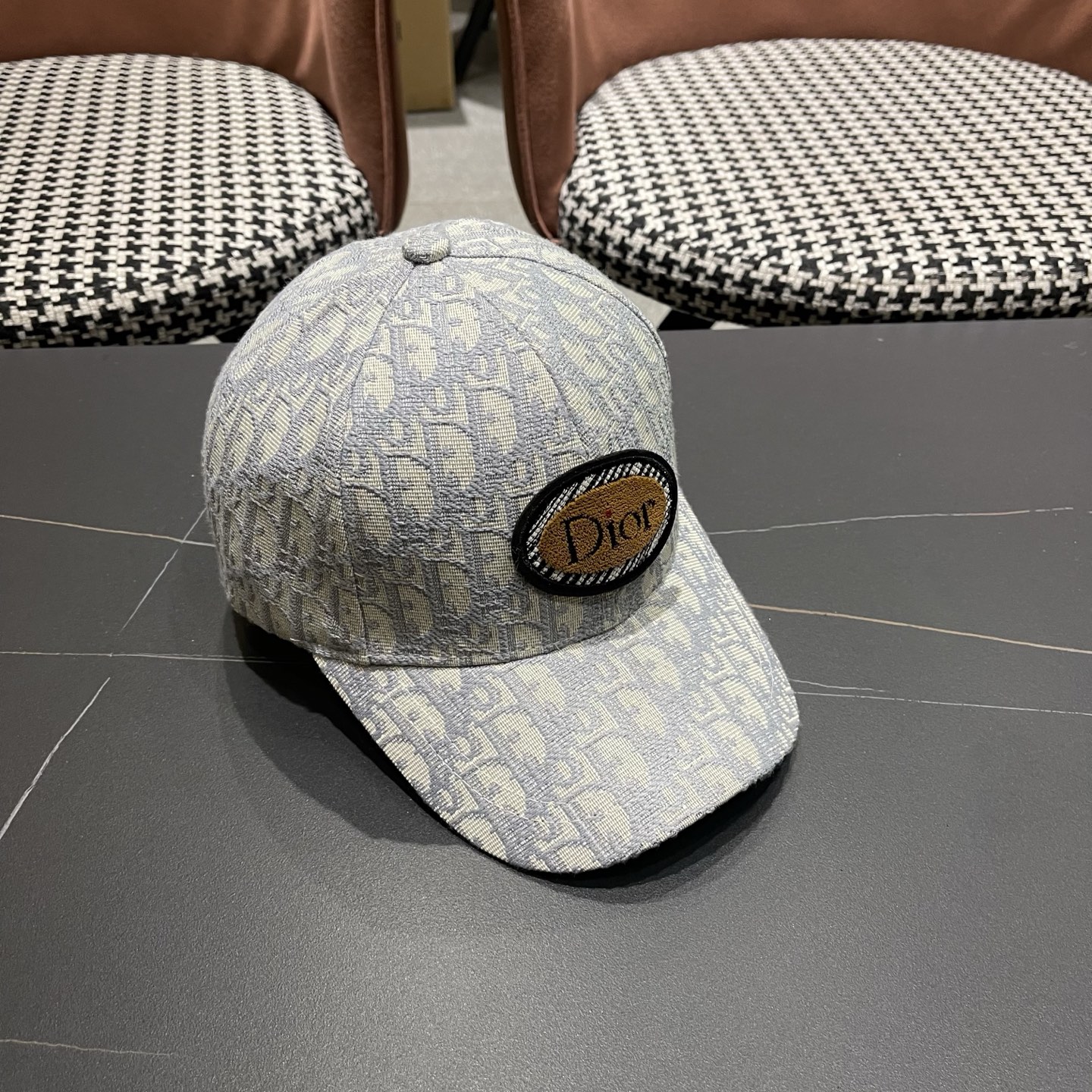 Dior(迪奥)新款原单棒球帽， Dior老花，复古韵味十足，专柜断货热门，1:1开模订制，原版帆布料纯