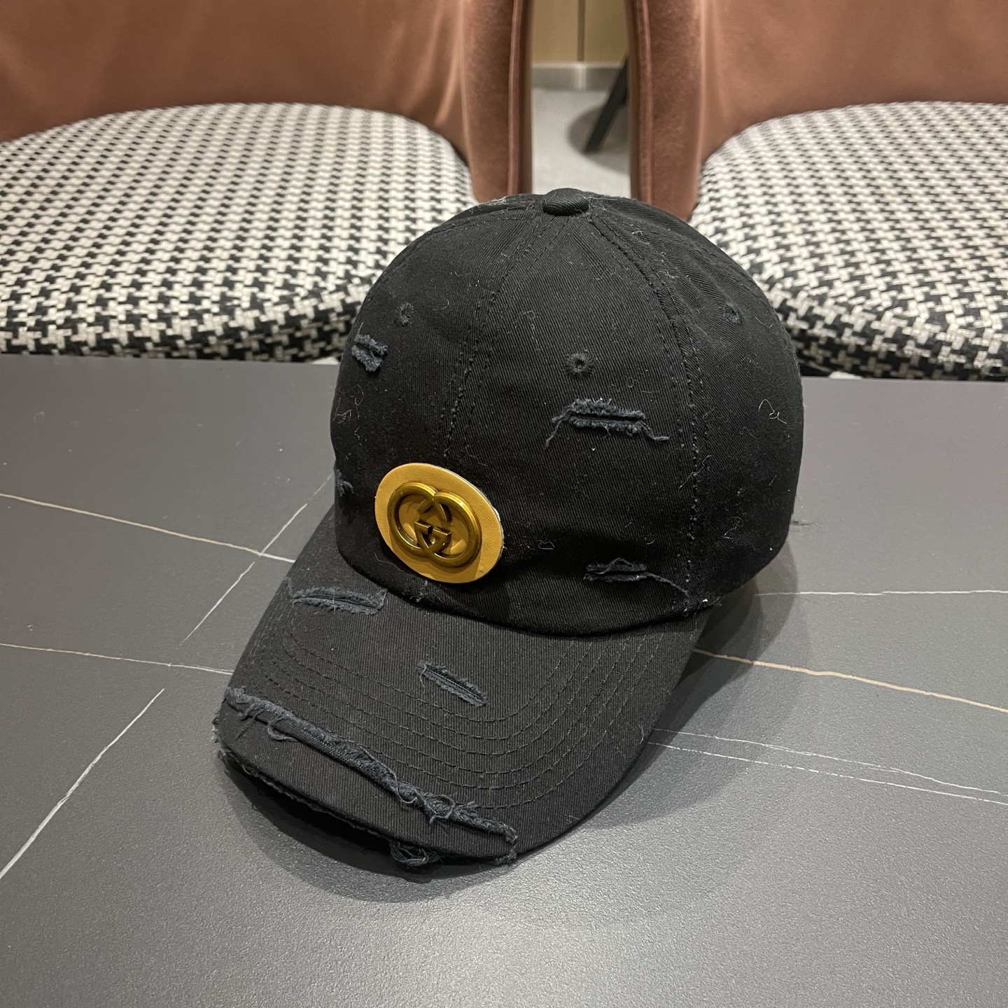 古奇GUCCI 👒破洞新款棒球帽，简单大方 男女通用遮阳帽