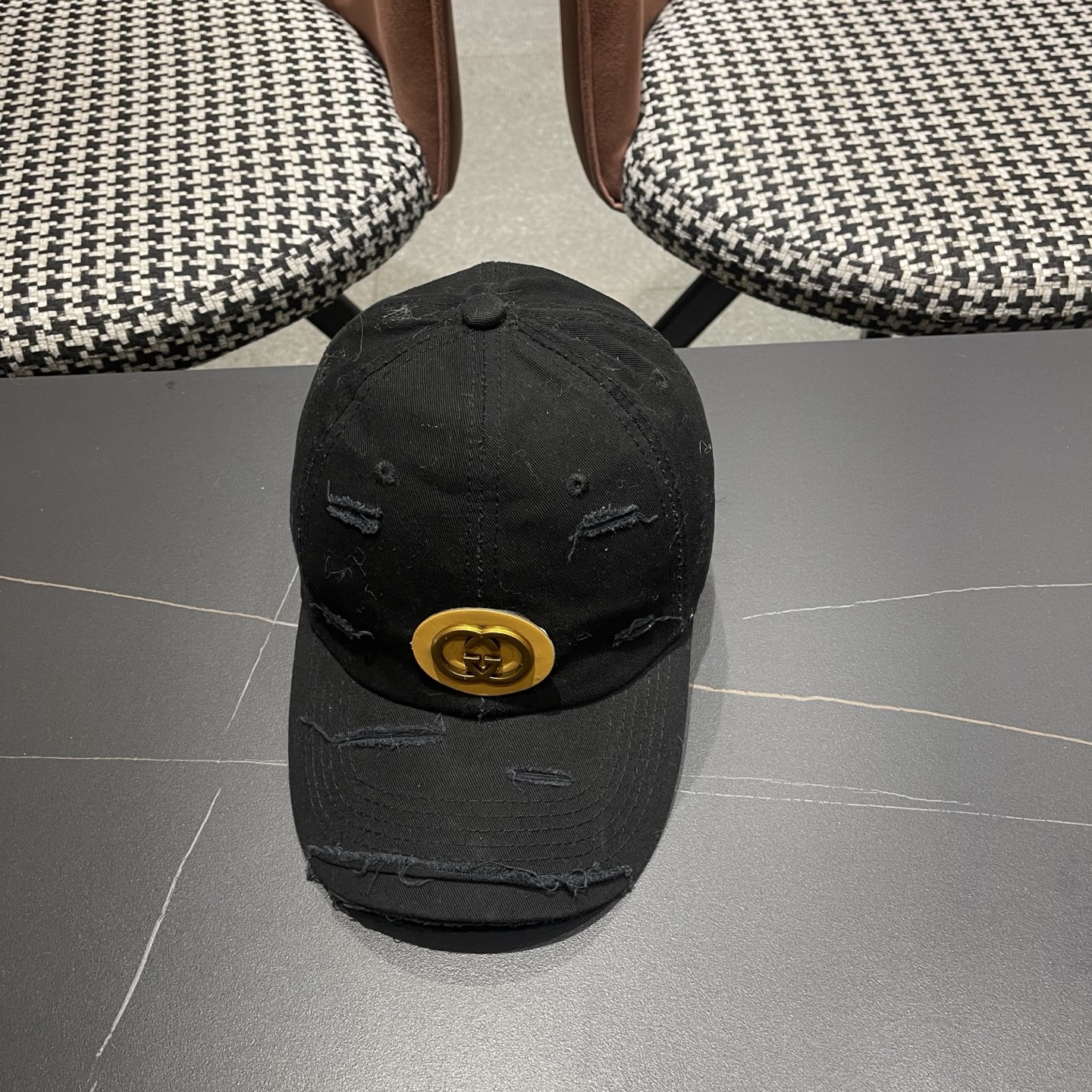 古奇GUCCI 👒破洞新款棒球帽，简单大方 男女通用遮阳帽