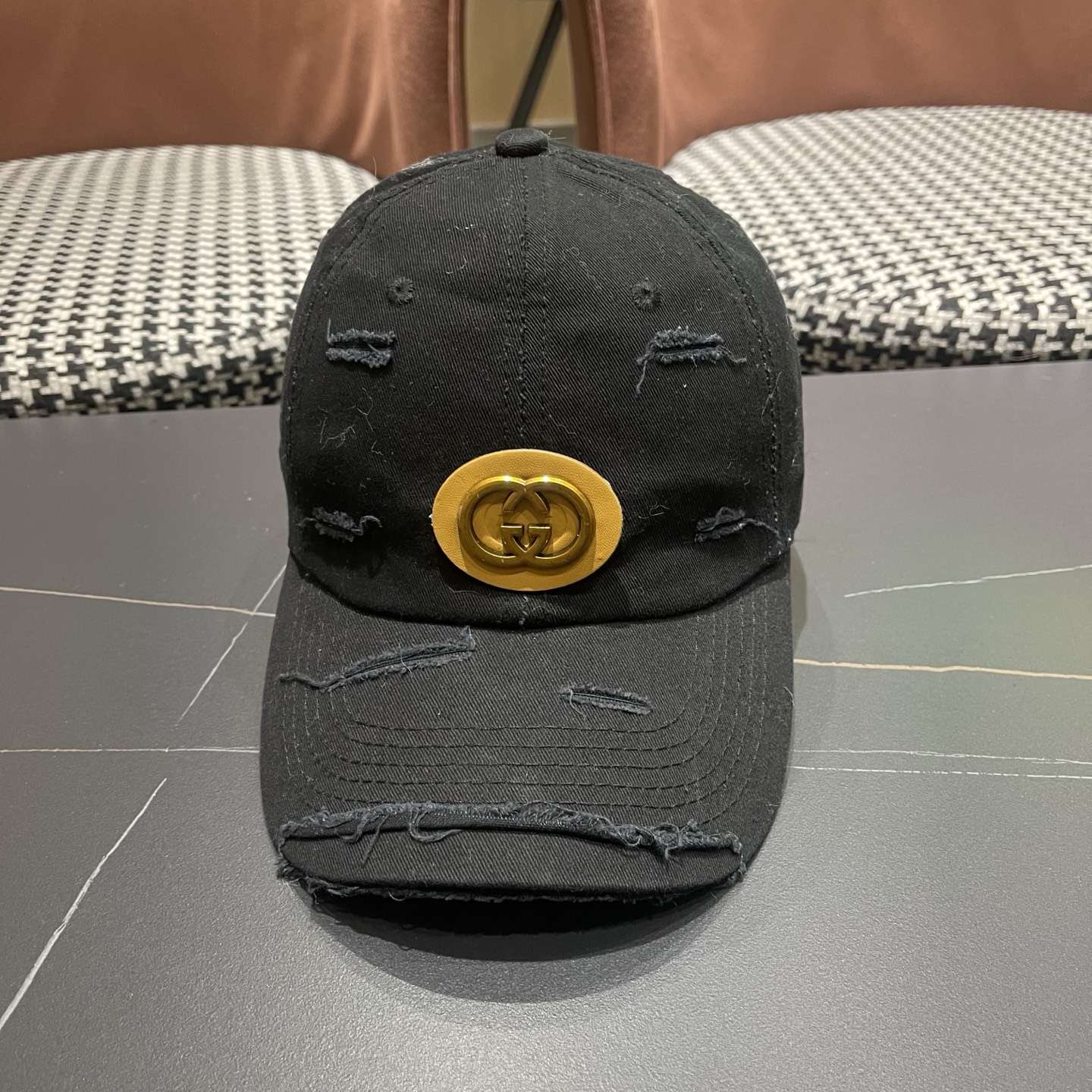 古奇GUCCI 👒破洞新款棒球帽，简单大方 男女通用遮阳帽