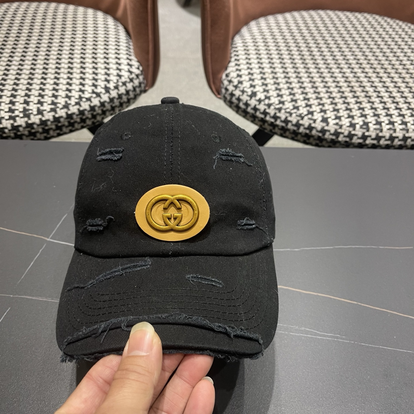 古奇GUCCI 👒破洞新款棒球帽，简单大方 男女通用遮阳帽