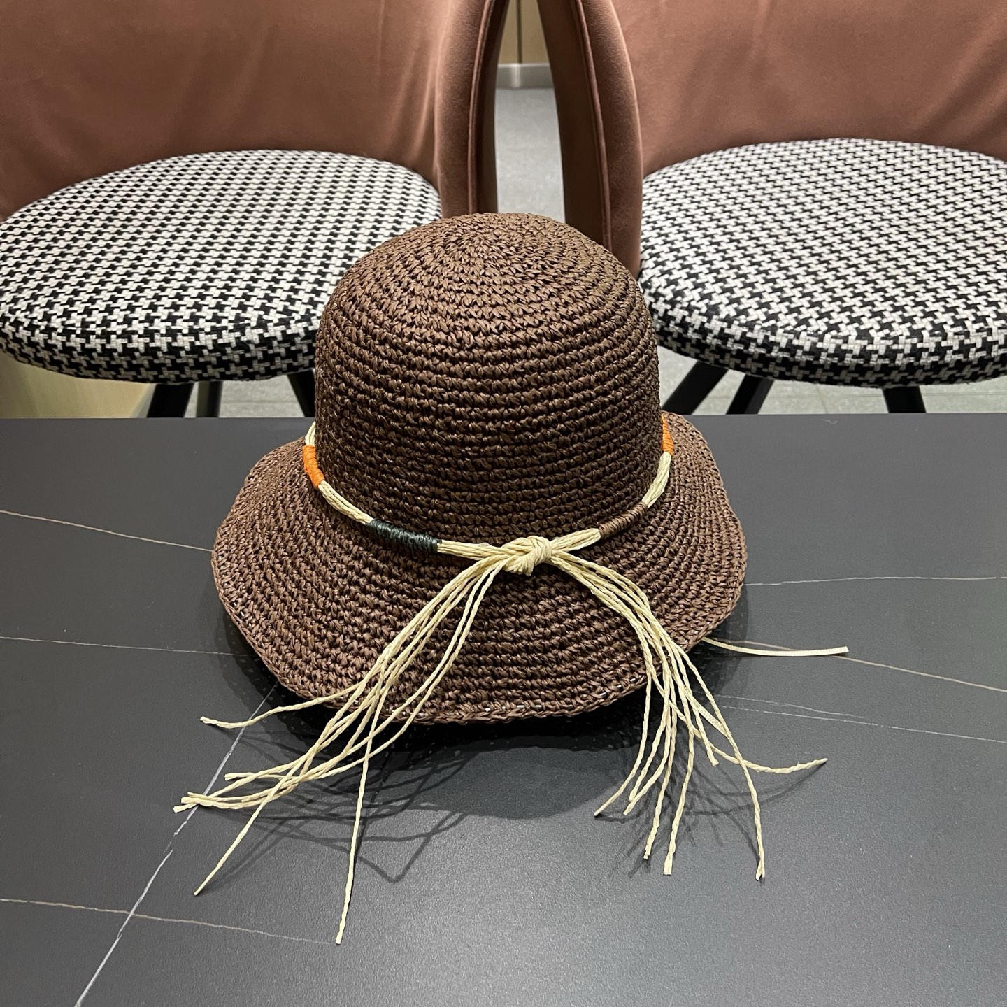 GUCCI古奇 草帽女夏天遮阳帽防晒大帽檐日系小清新简约太阳渔夫帽海边沙滩帽