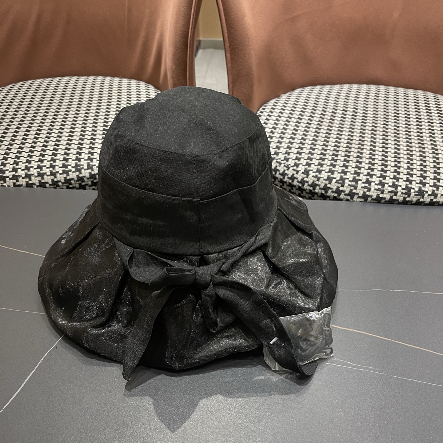 【DIOR迪奥】春夏季新款大帽檐蝴蝶结渔夫帽，可折叠很好搭配，