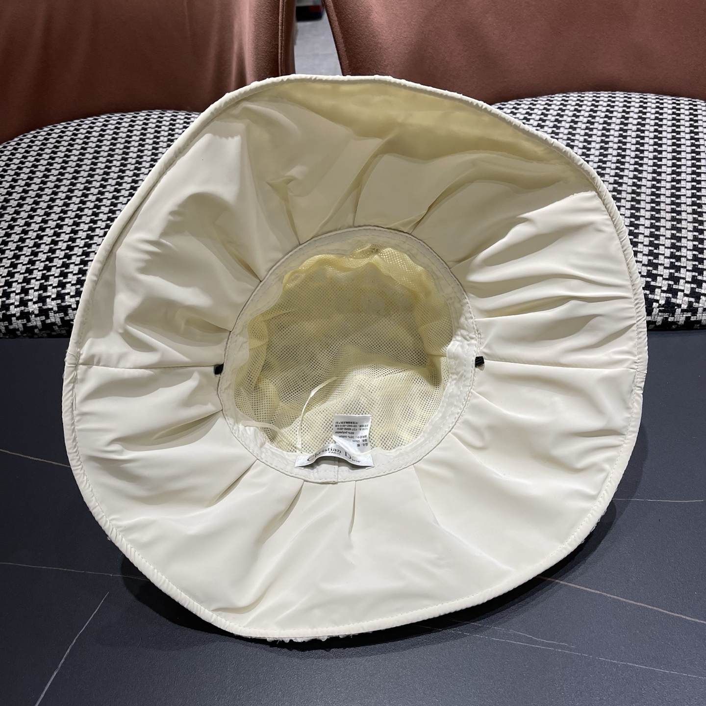 迪奥Dior 日系蕾丝渔夫帽子女夏季薄款遮阳防晒帽时尚百搭太阳帽