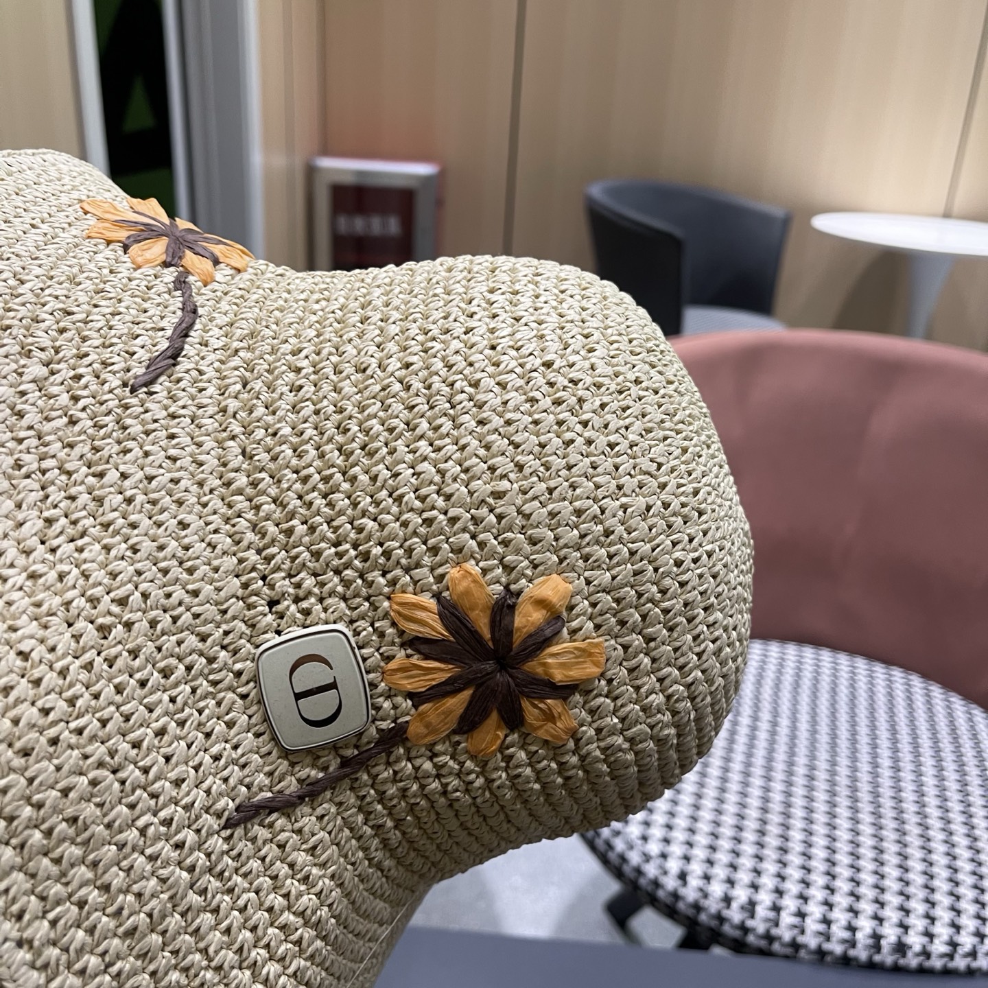 Dior Dior迪奥 雏菊草帽女夏季海边沙滩度假遮阳帽渔夫帽防晒太阳帽显脸小帽子