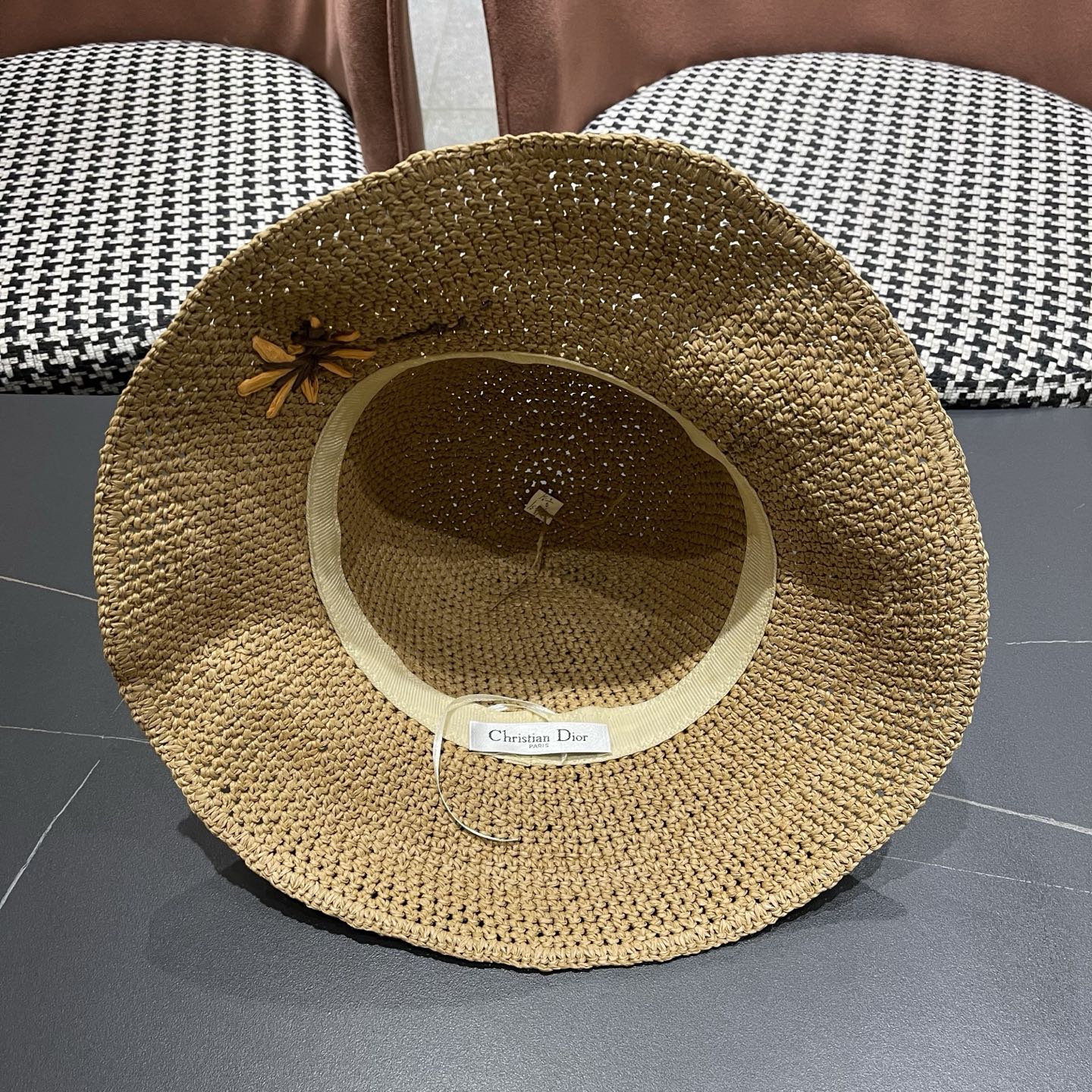 Dior Dior迪奥 雏菊草帽女夏季海边沙滩度假遮阳帽渔夫帽防晒太阳帽显脸小帽子