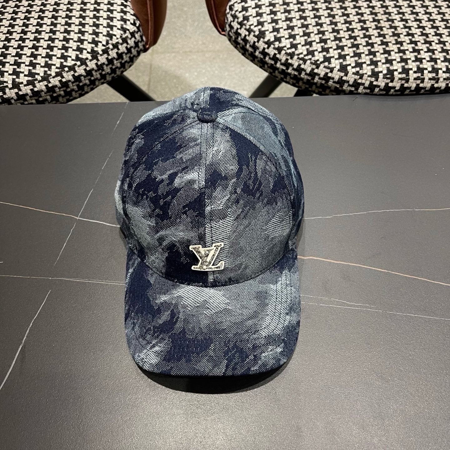 Lv 路易威登新款扎染牛仔棒球帽子女潮流复吉加深大头围显脸四季 通用遮阳鸭舌帽男
