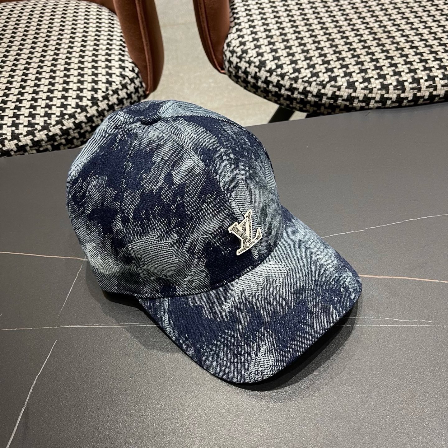 Lv 路易威登新款扎染牛仔棒球帽子女潮流复吉加深大头围显脸四季 通用遮阳鸭舌帽男