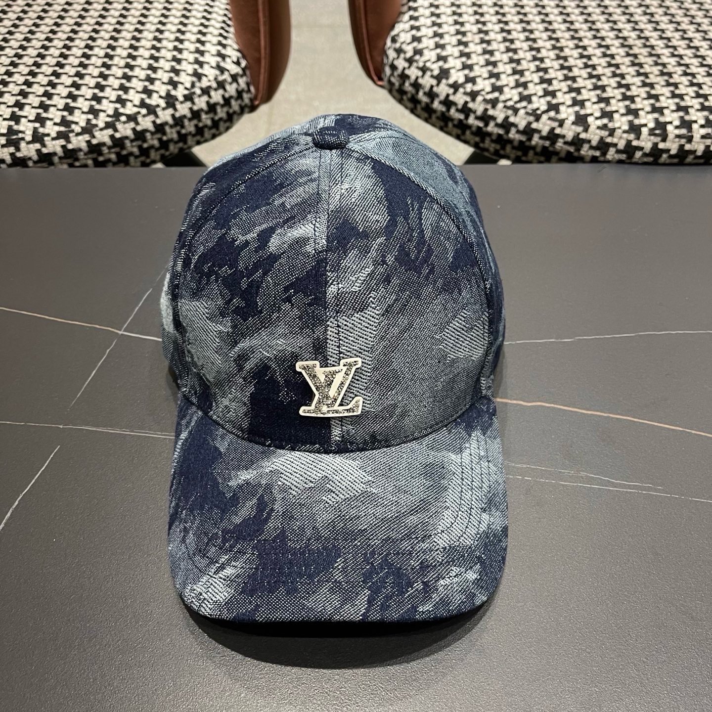 Lv 路易威登新款扎染牛仔棒球帽子女潮流复吉加深大头围显脸四季 通用遮阳鸭舌帽男