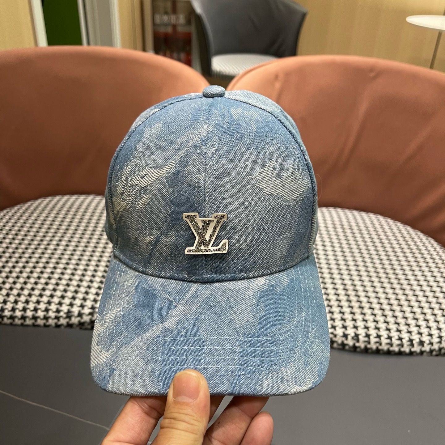 Lv 路易威登新款扎染牛仔棒球帽子女潮流复吉加深大头围显脸四季 通用遮阳鸭舌帽男