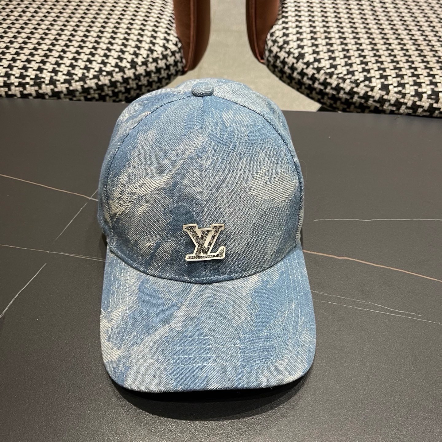 Lv 路易威登新款扎染牛仔棒球帽子女潮流复吉加深大头围显脸四季 通用遮阳鸭舌帽男