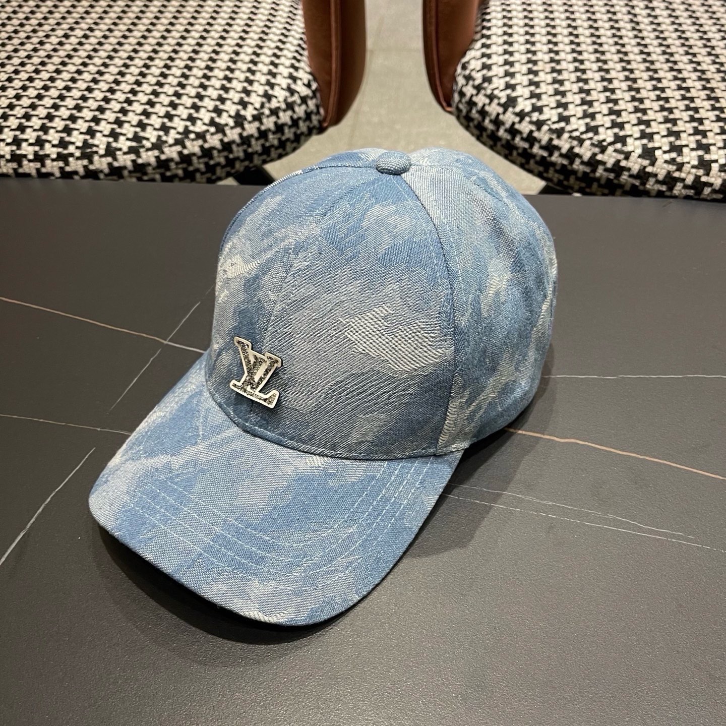 Lv 路易威登新款扎染牛仔棒球帽子女潮流复吉加深大头围显脸四季 通用遮阳鸭舌帽男