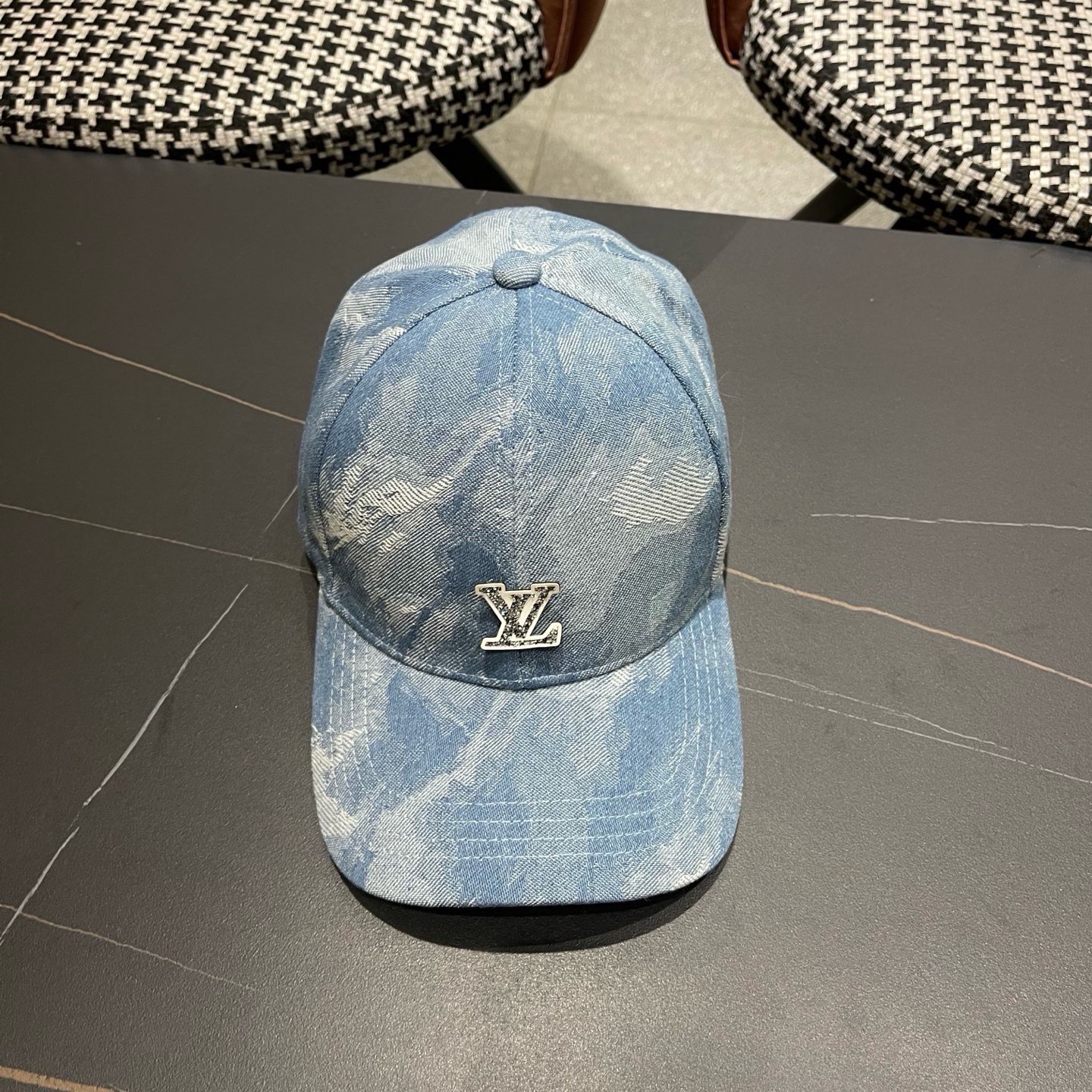 Lv 路易威登新款扎染牛仔棒球帽子女潮流复吉加深大头围显脸四季 通用遮阳鸭舌帽男