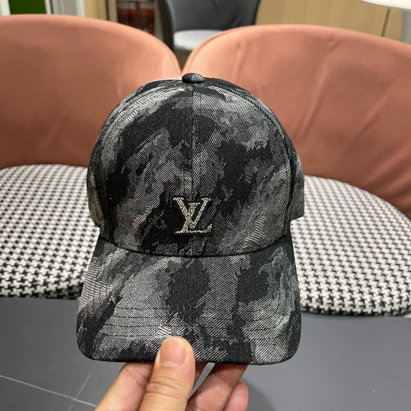 Lv 路易威登新款扎染牛仔棒球帽子女潮流复吉加深大头围显脸四季 通用遮阳鸭舌帽男