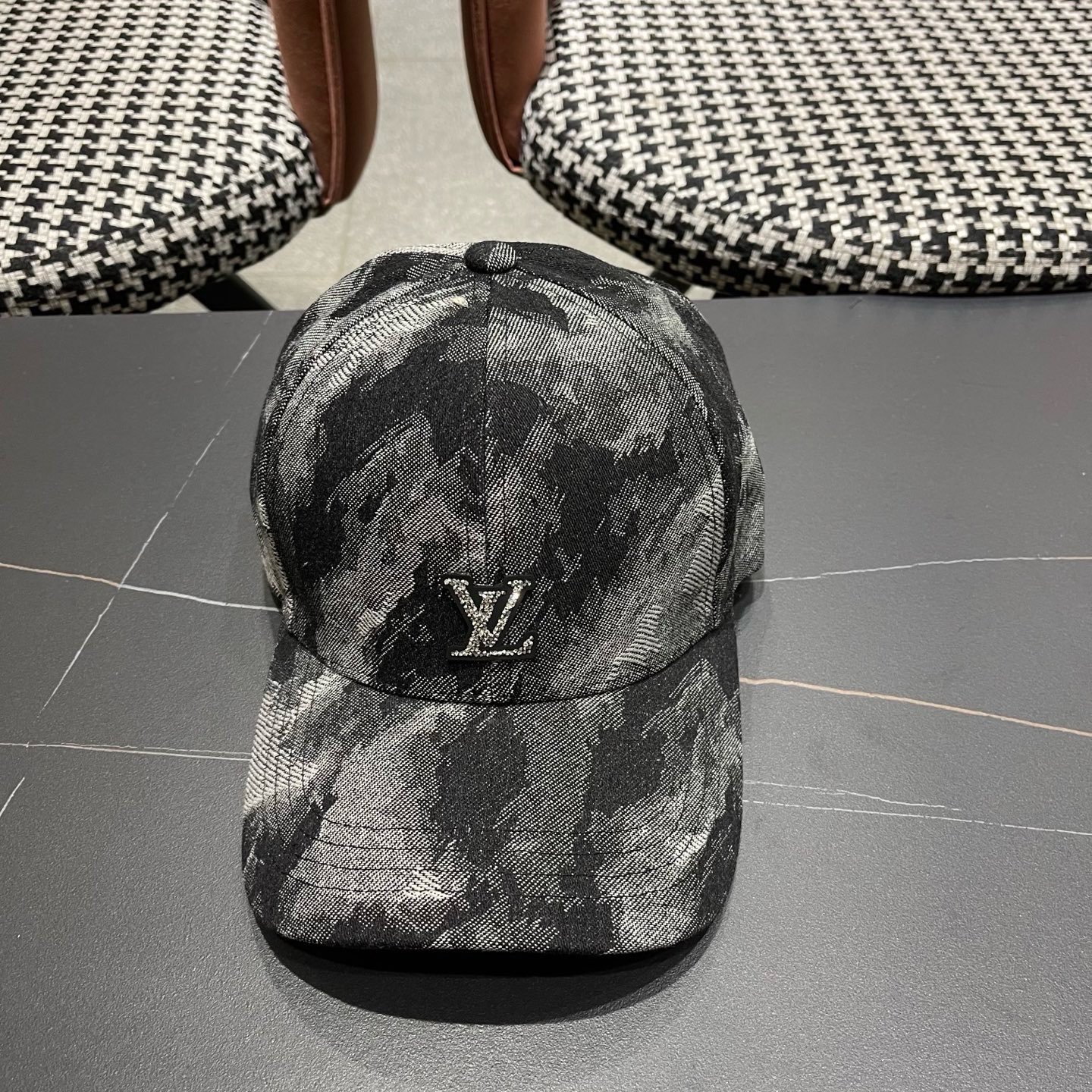 Lv 路易威登新款扎染牛仔棒球帽子女潮流复吉加深大头围显脸四季 通用遮阳鸭舌帽男