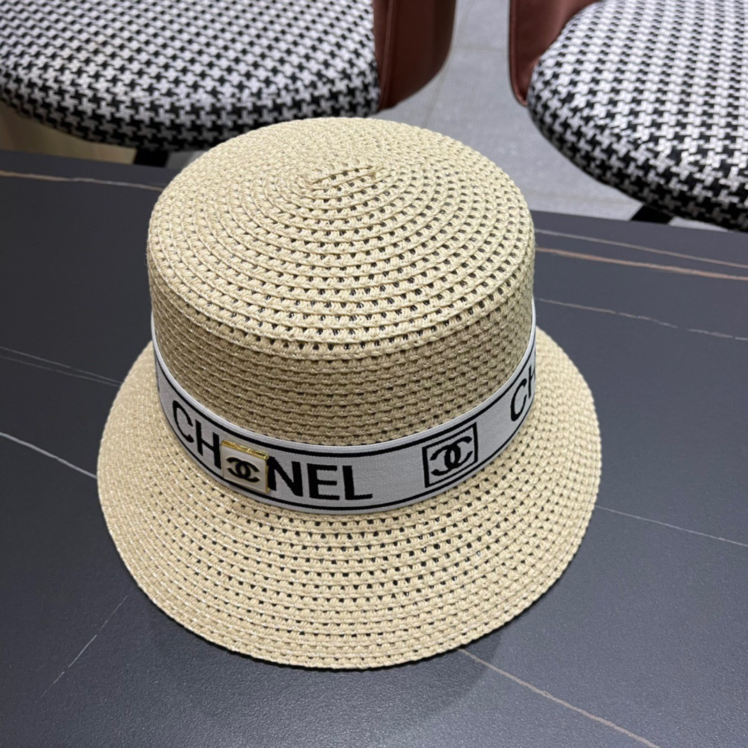 【Chanel香奈儿】2026 新款小香风网红款草帽，出街必备超好搭配，赶紧入手！