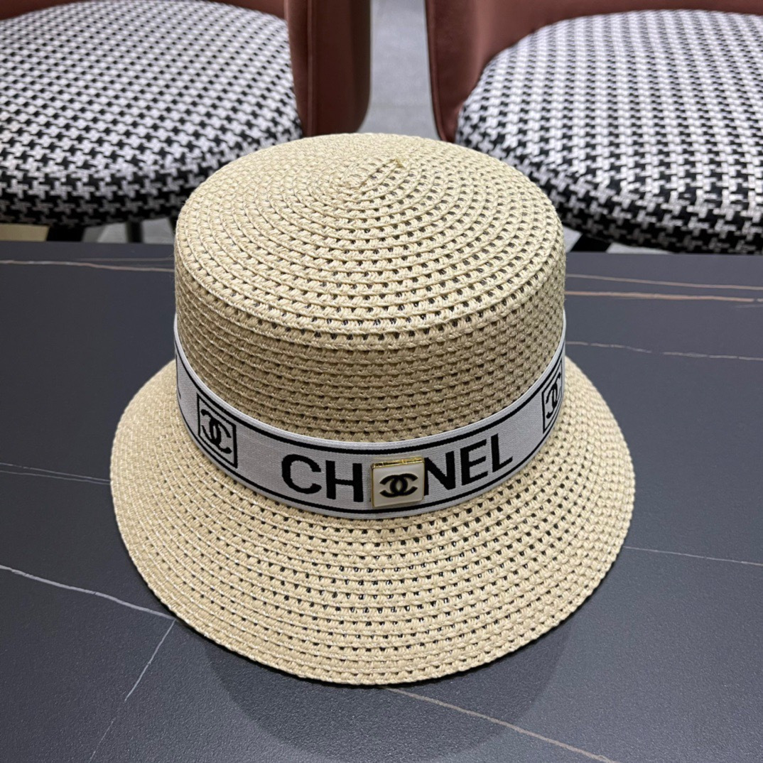 【Chanel香奈儿】2026 新款小香风网红款草帽，出街必备超好搭配，赶紧入手！