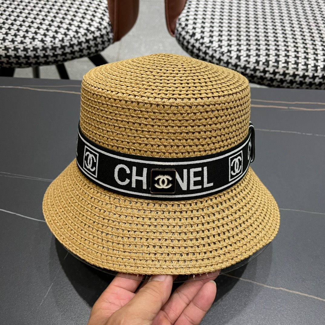 【Chanel香奈儿】2026 新款小香风网红款草帽，出街必备超好搭配，赶紧入手！