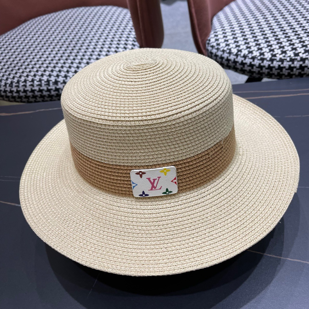 路易威登 LV 草帽新款无数时尚达人必备 细草编织，旅游出街佳选