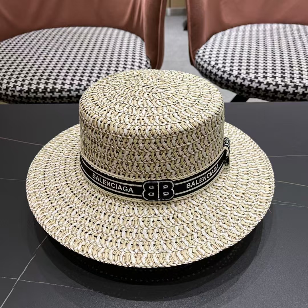 NO:897281,Balenciaga Summer New Straw Hat Women's Flat Top Sun Protection Hat Small Fragrance Ribbon Beach Play Sun Hat Hat Straw Hat Fisherman Hat Baseball Cap, Hat, Balenciaga, espadrilles, hats19860909巴黎世家 夏季新款草帽女平顶遮阳防晒帽小香风织带沙滩游玩太阳帽帽子草帽渔夫帽棒球帽,帽子,balenciaga,espadrilles,hats,hat
