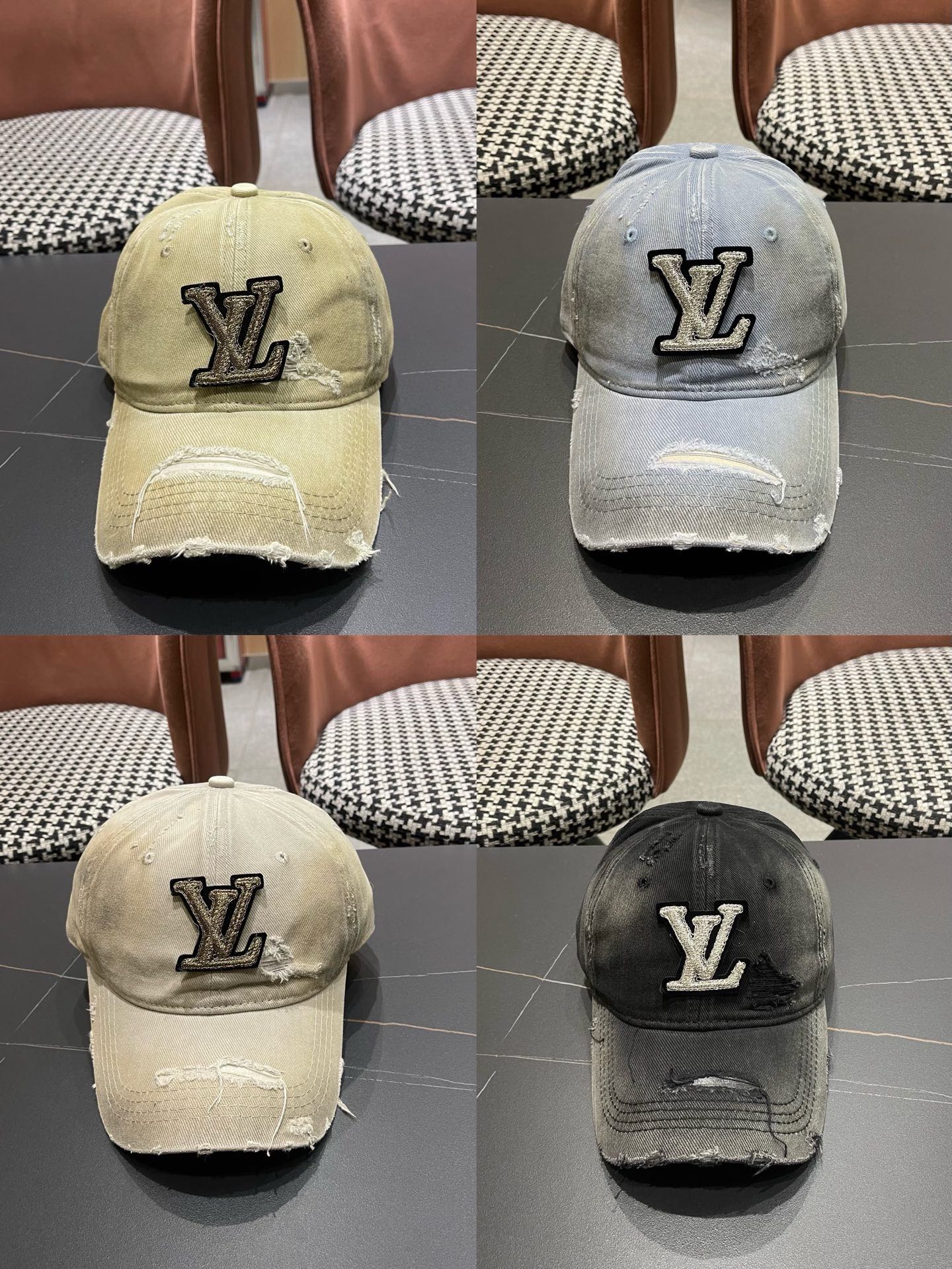 LV路易威登 水洗棒球帽网红百搭鸭舌帽子潮