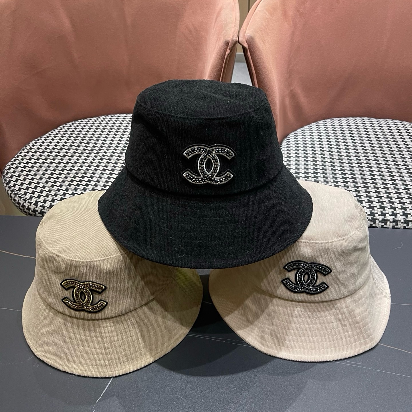 香奈儿CHANEL 渔夫帽女防紫外线遮阳帽大头围太阳盆帽潮