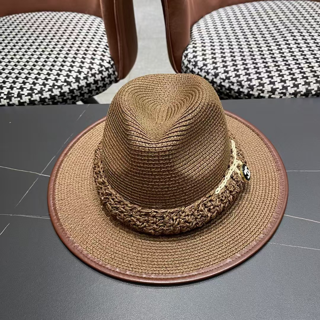 香奈儿Chanel 甬制防晒法式太阳帽潮夏夭新款帽子草编礼帽简约沙滩清凉度假遮阳