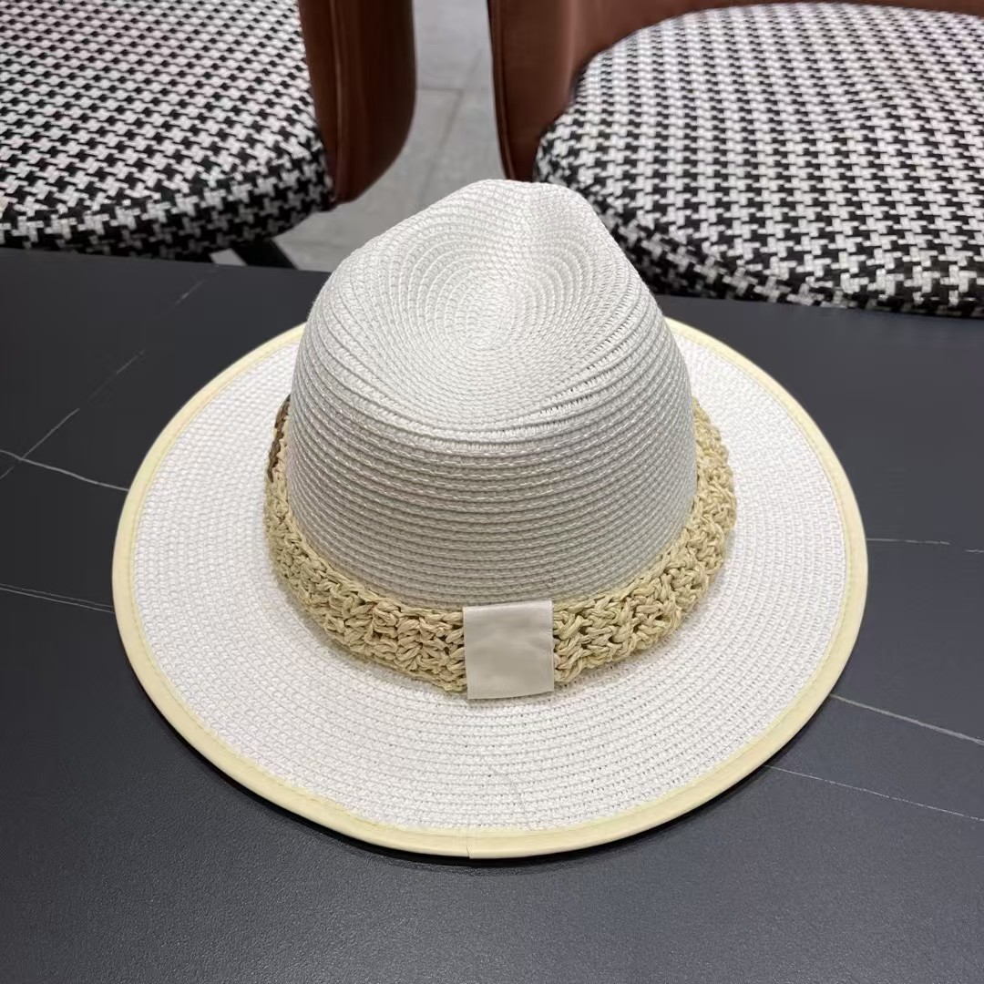 香奈儿Chanel 甬制防晒法式太阳帽潮夏夭新款帽子草编礼帽简约沙滩清凉度假遮阳