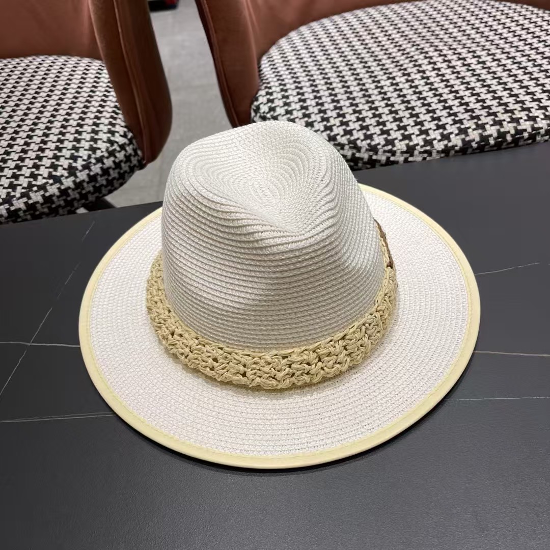 香奈儿Chanel 甬制防晒法式太阳帽潮夏夭新款帽子草编礼帽简约沙滩清凉度假遮阳