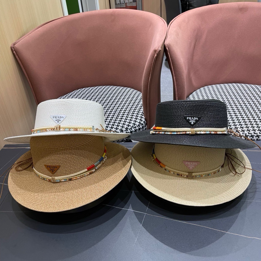 【PRADA普拉达】新款草帽，出街必备超好搭配，赶紧入手！