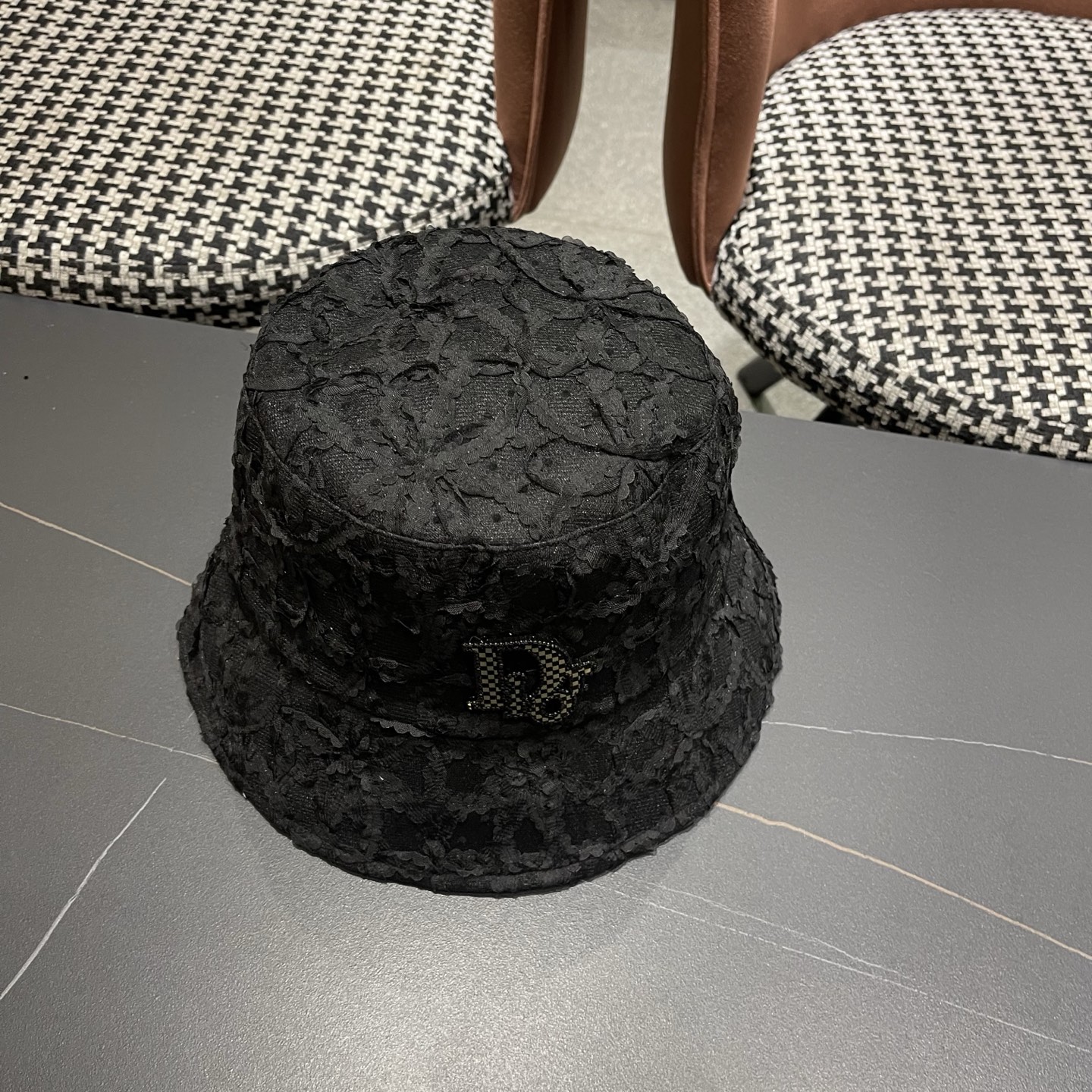 迪奥Dior 水桶渔夫帽子女复古透气防晒头巾夏天遮阳帽