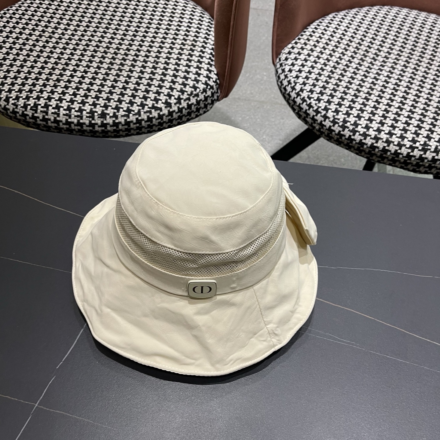 Dior迪奥 日系网纱防晒渔夫帽显脸小夏季新款户外出游遮阳帽大檐太阳帽