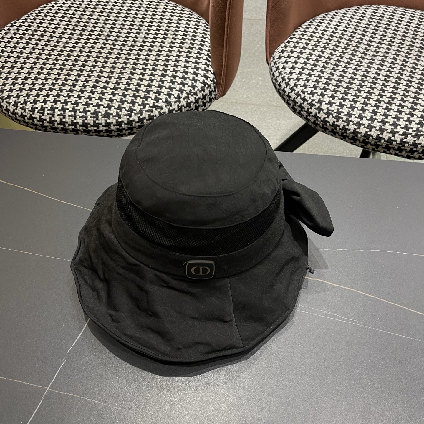 Dior迪奥 日系网纱防晒渔夫帽显脸小夏季新款户外出游遮阳帽大檐太阳帽