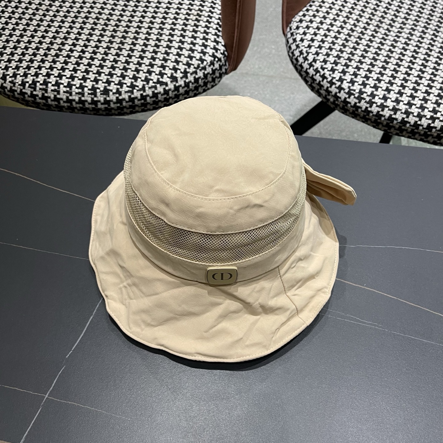 Dior迪奥 日系网纱防晒渔夫帽显脸小夏季新款户外出游遮阳帽大檐太阳帽