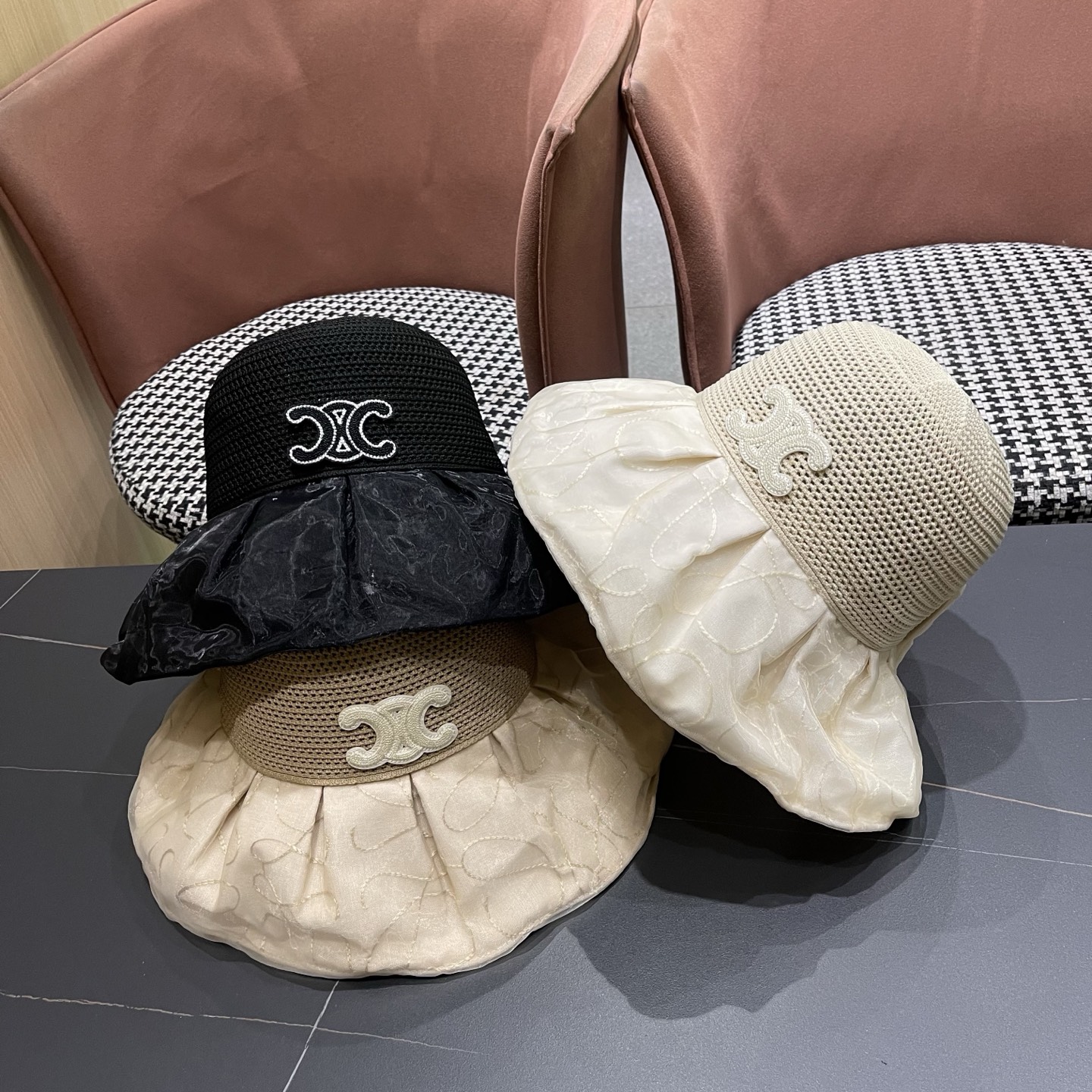 Celine 赛琳 新款韩版大檐渔夫帽女夏季防晒遮阳太阳帽户外可折叠防紫外线