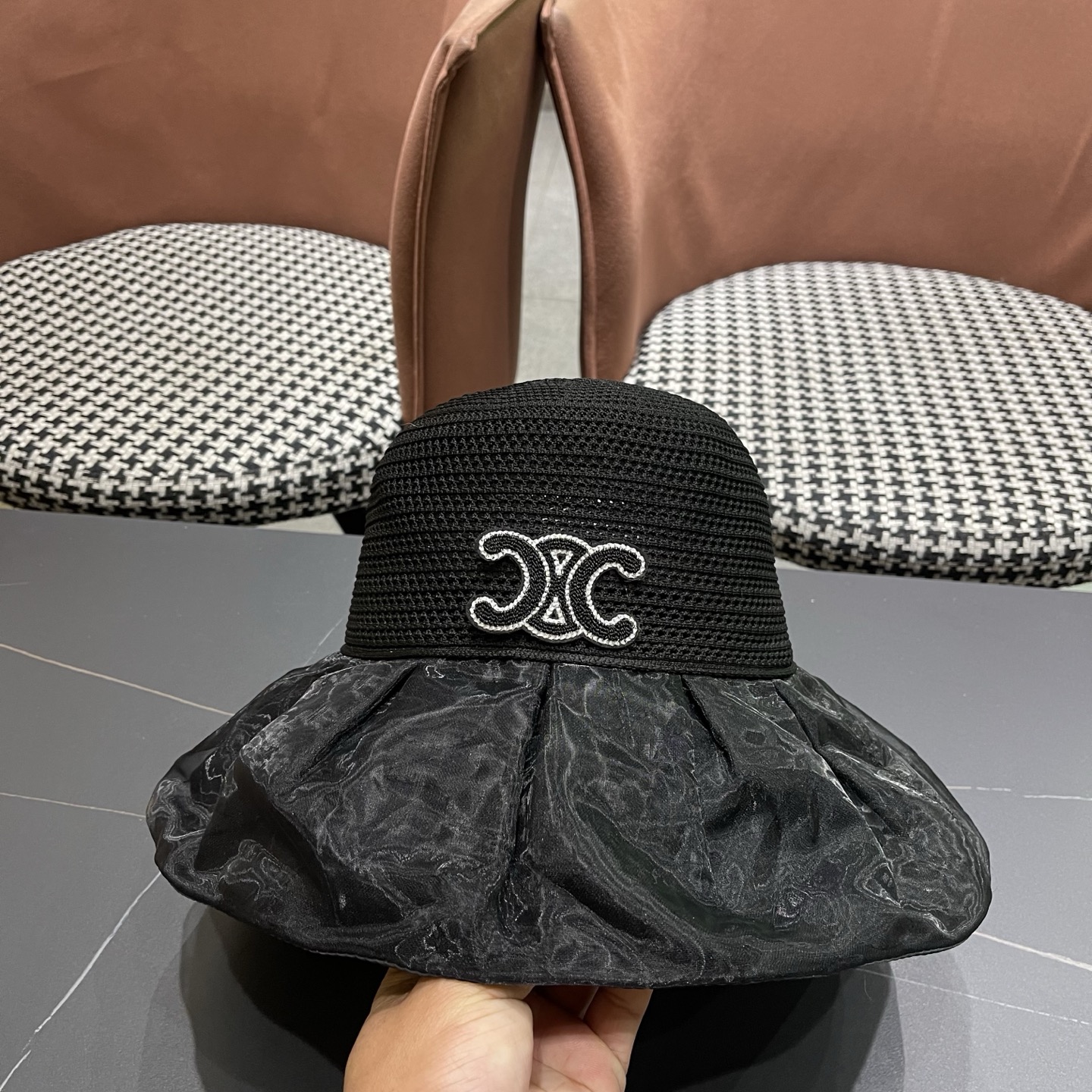 Celine 赛琳 新款韩版大檐渔夫帽女夏季防晒遮阳太阳帽户外可折叠防紫外线