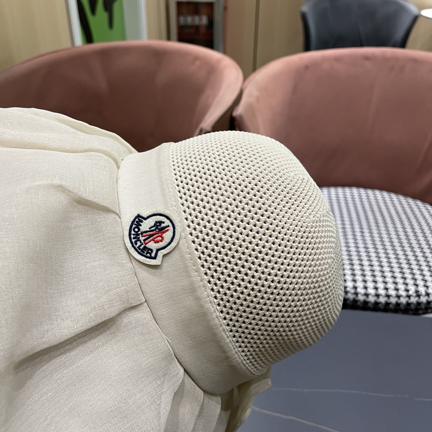 MONCLER（蒙口）帽子女夏遮阳防晒防紫外线渔夫帽遮脸太阳帽大檐户外骑行海边游玩