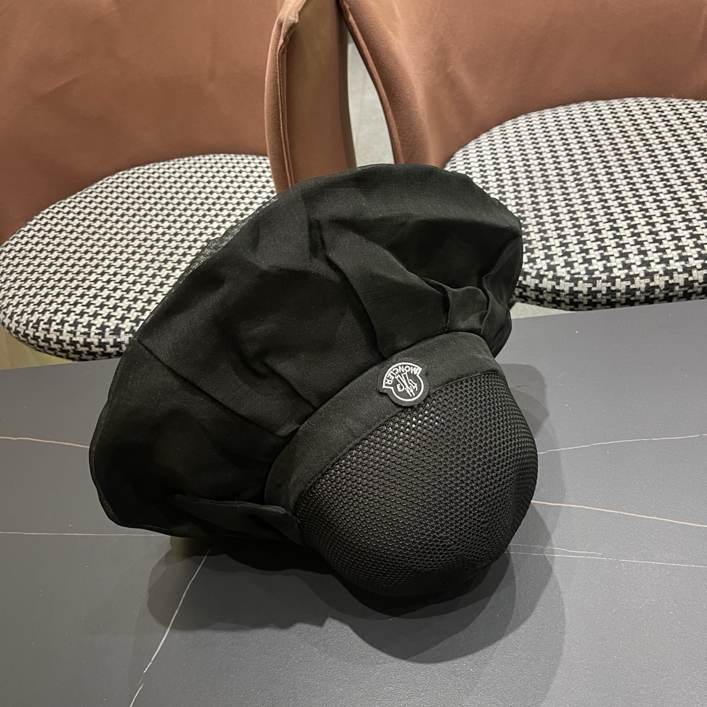 MONCLER（蒙口）帽子女夏遮阳防晒防紫外线渔夫帽遮脸太阳帽大檐户外骑行海边游玩