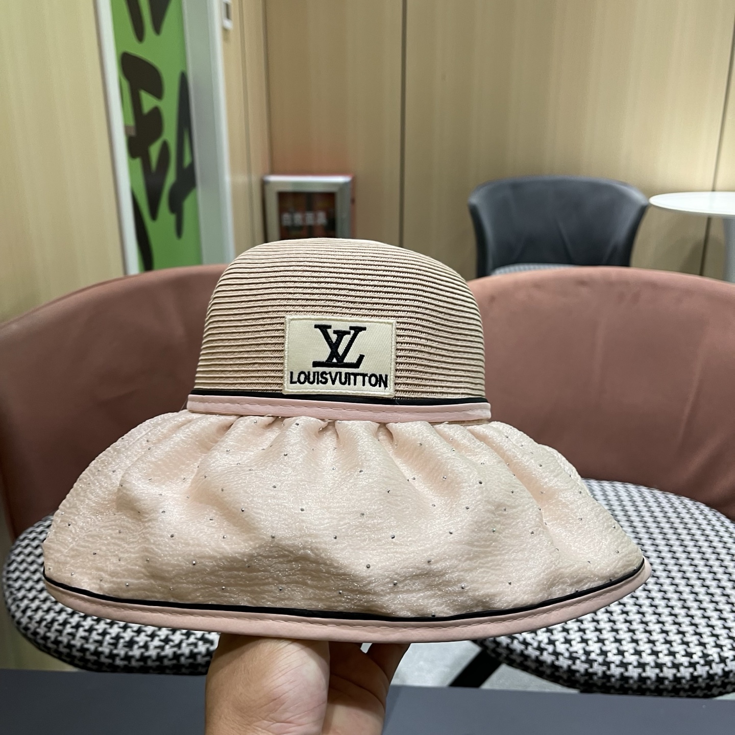 LV路易威登 夏季太阳帽女遮脸防紫外线大檐防晒遮阳帽骑行户外渔夫帽