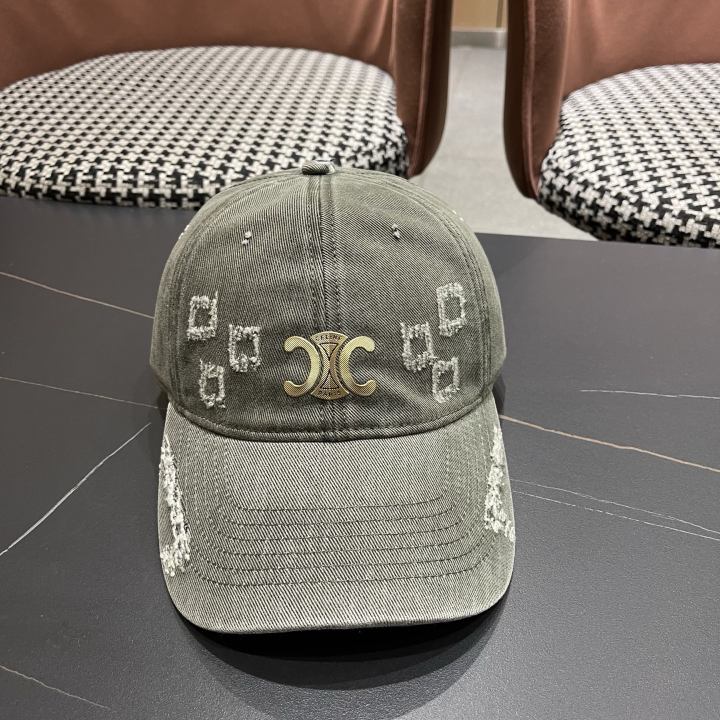 Celine 赛琳韩版复古水洗做旧棒球帽子男女潮流个性百搭软顶显脸小遮阳鸭舌帽