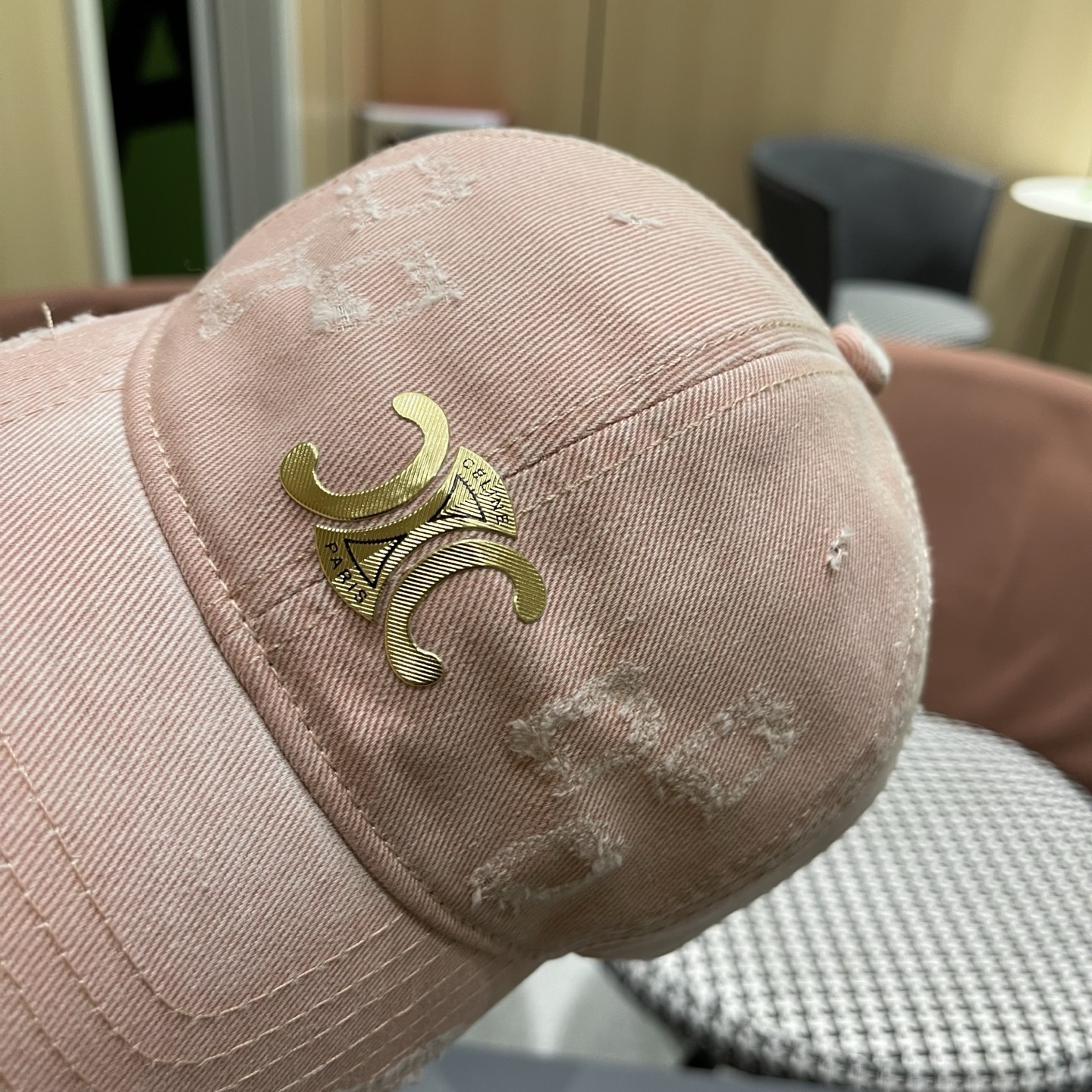 Celine 赛琳韩版复古水洗做旧棒球帽子男女潮流个性百搭软顶显脸小遮阳鸭舌帽