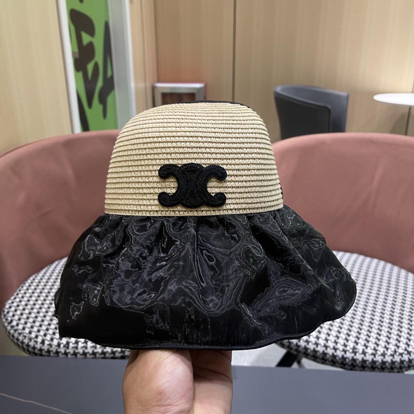Celine 赛琳 朵澜大檐空顶帽防晒帽女夏季新款遮脸紫外线太阳帽渔夫帽子遮阳帽