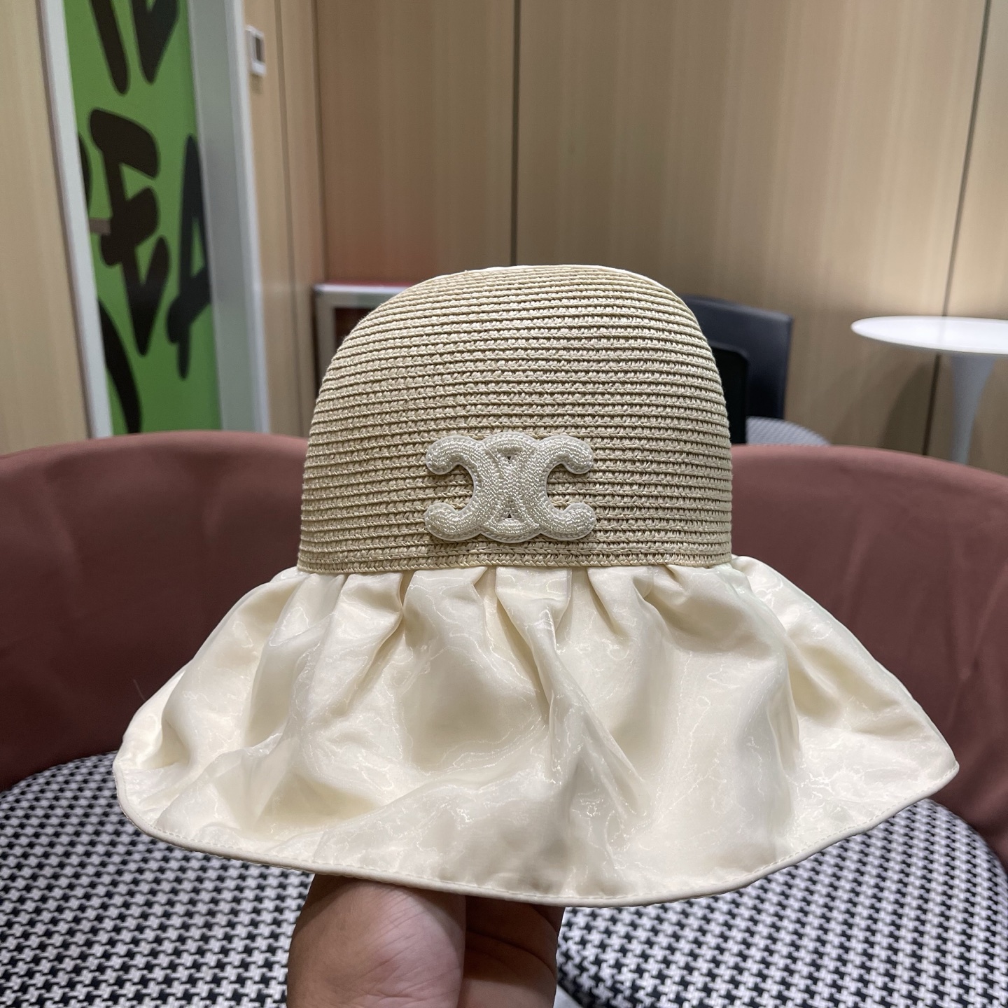 Celine 赛琳 朵澜大檐空顶帽防晒帽女夏季新款遮脸紫外线太阳帽渔夫帽子遮阳帽