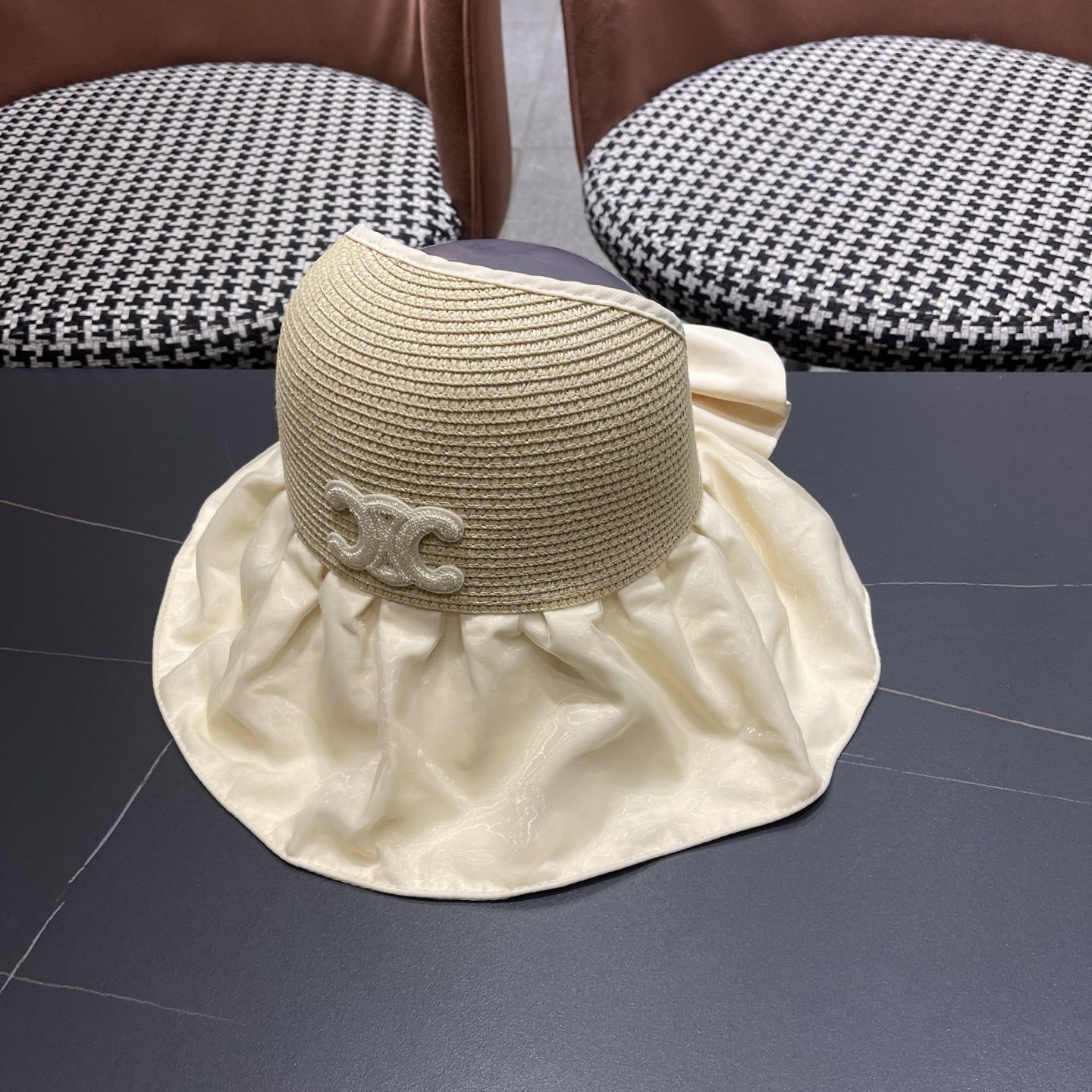 Celine 赛琳 朵澜大檐空顶帽防晒帽女夏季新款遮脸紫外线太阳帽渔夫帽子遮阳帽