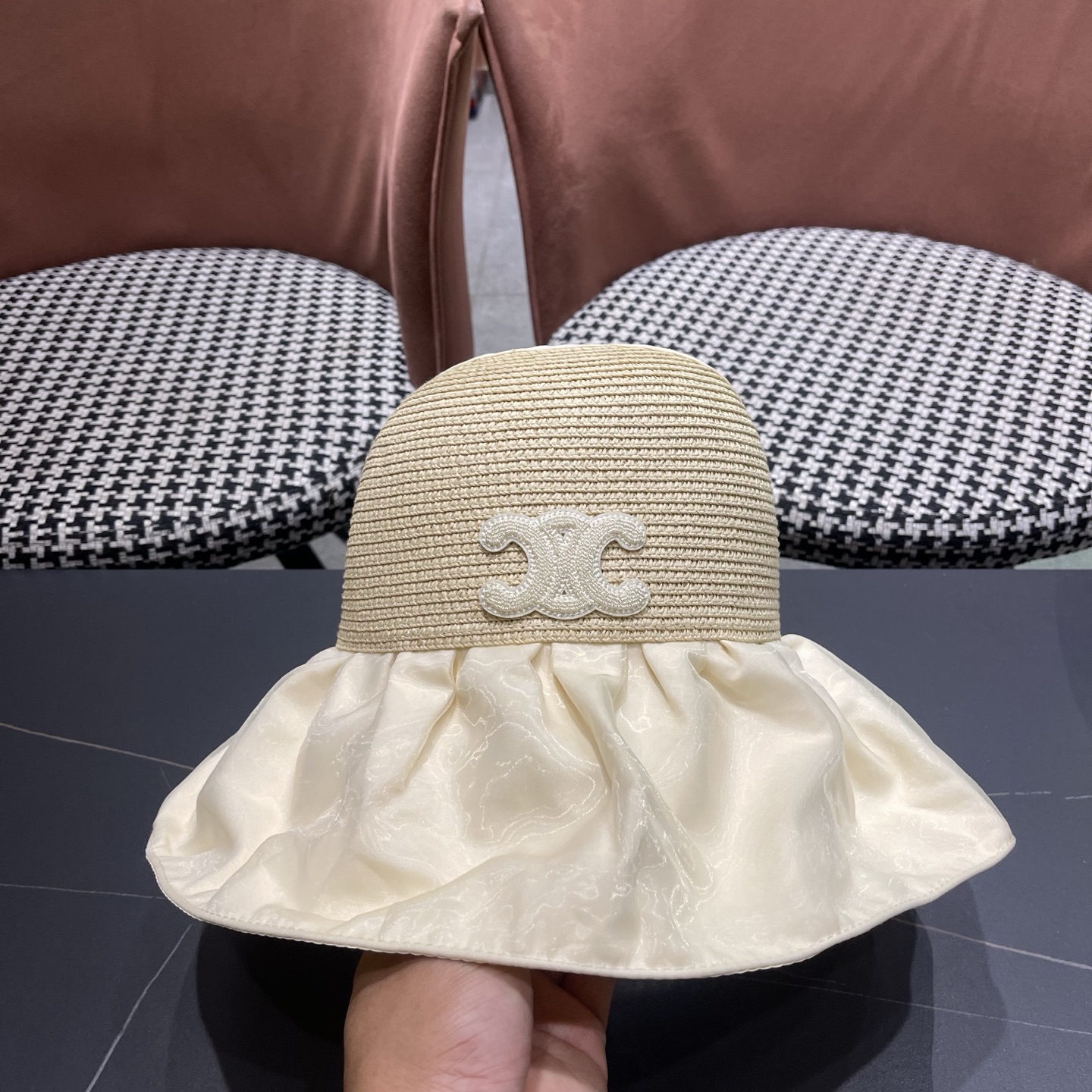 Celine 赛琳 朵澜大檐空顶帽防晒帽女夏季新款遮脸紫外线太阳帽渔夫帽子遮阳帽