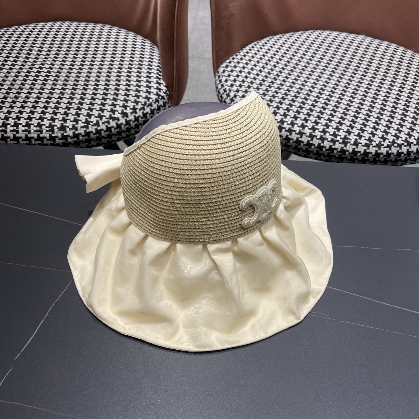 Celine 赛琳 朵澜大檐空顶帽防晒帽女夏季新款遮脸紫外线太阳帽渔夫帽子遮阳帽