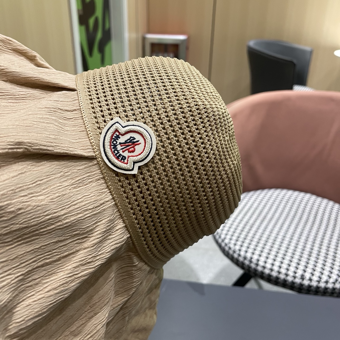 MONCLER（蒙口）夏季大檐蝴蝶结渔夫帽女防紫外线防晒遮阳帽优雅百搭盆帽